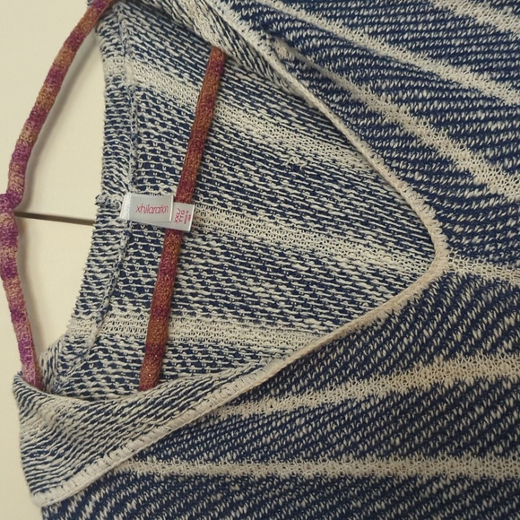 Xhilaration beach striped poncho hoodie women's XXL tunic - Picture 2 of 3